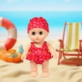 thumbnail image 4 of Vinyl Swimsuit Doll, Interactive Changing Clothes Baby Doll, Soothing Bath Toy, Movable Limbs, Realistic Features, 12 Inch Reborn Style Doll With Outfit, 4 of 6