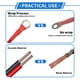 thumbnail image 2 of 1 Pc Cable Inversor de Batería 10 AWG Gauge 6FT 5/16" Lug Cable de Batería Universal para Automóvil Vehículo Barco RV Solar Cobre Estañado Rojo, 2 of 7