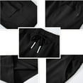 thumbnail image 4 of Satankud Men's Casual Cargo Shorts Classic Relaxed Drawstring Stretch Elastic Waist Beach Shorts with 5 Pockets Black-42, 4 of 8
