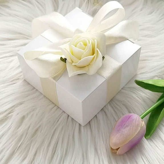 BalsaCircle 100 Pieces 4"x4"x2" Cake Wedding Boxes Tuck Top Wedding Party Candy Gifts