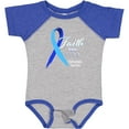 thumbnail image 3 of Inktastic Faith over Fear Hydrocephalus Awareness with Blue Ribbon Boys or Girls Baby Bodysuit, 3 of 5