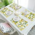 thumbnail image 4 of Lemon Fruits with Flowers and Leaves Pattern Place Mats Home Decoration for Dinner Table Waterproof Kitchen Table Mats Set of 4, 4 of 5