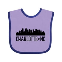 Inktastic Charlotte North Carolina Skyline Nc City Boys or Girls Baby Bib
