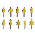thumbnail image 1 of 10pcs 1/2 vástago Levantado Panel pequeña sala De Puerta Enrutador Bit Carpintería Herramienta, 1 of 8