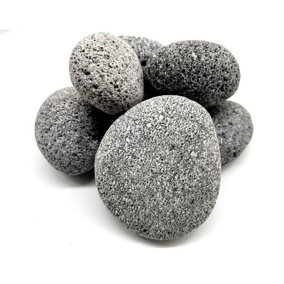 10 lbs Large Rounded 2-4in Lava Rock Stone For Fire Pit by Element Fire Glass Smooth Lava Stone