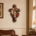thumbnail image 4 of Dalxymotic Christmas Cross Ornament, Wooden Vintage Jesus Hanging Pendant Decor, Holiday Decorative Accent, Christmas Decorations Indoor Outdoor for Tree, Mantel, Shelf, Wall, 4 of 6