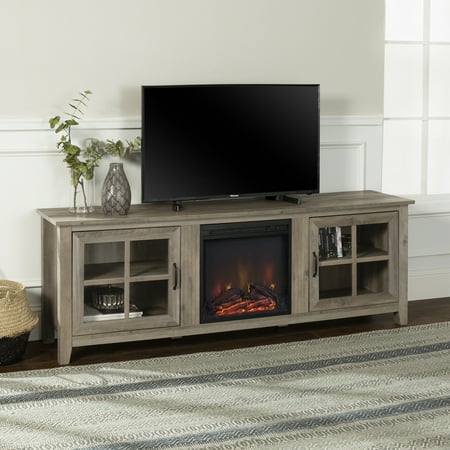 Manor Park Modern Farmhouse Fireplace TV Stand for TV's up to 78