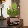 thumbnail image 4 of Creative Radios-Forme Ornement Style Rétro Radio Pot de Fleurs Multifonctions en Résine en Forme de Radio Planteur Succulent pour Table de Bureau, 4 of 9
