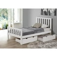 thumbnail image 2 of Alaterre Furniture Aurora Set of 2 Pine Wood Underbed Storage Drawers on Wheels, Bedroom Dresser Organizer Shelf, White, 2 of 11