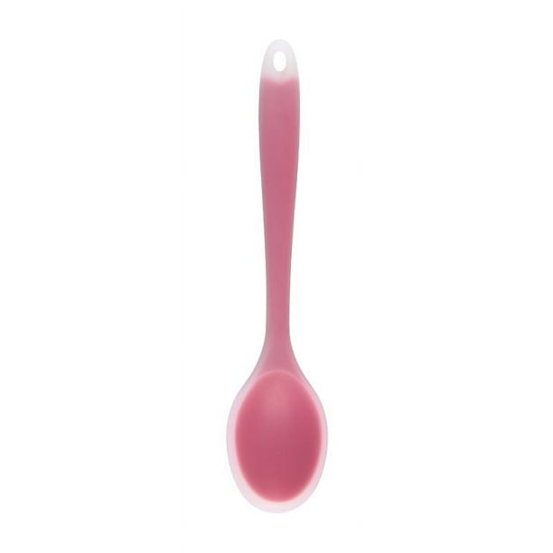Xiao Hua 2 cucharas pequeñas de silicona, cuchara de té de silicona para cocinar, hornear y revolver, color rojo A