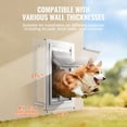 thumbnail image 4 of Small Pet Door for Cats and Dogs,9.29x13.19 " White Metal Frame with Locking Flap,Weatherproof 3-Flap Design for Easy Indoor/Outdoor Wall Installation, 4 of 12
