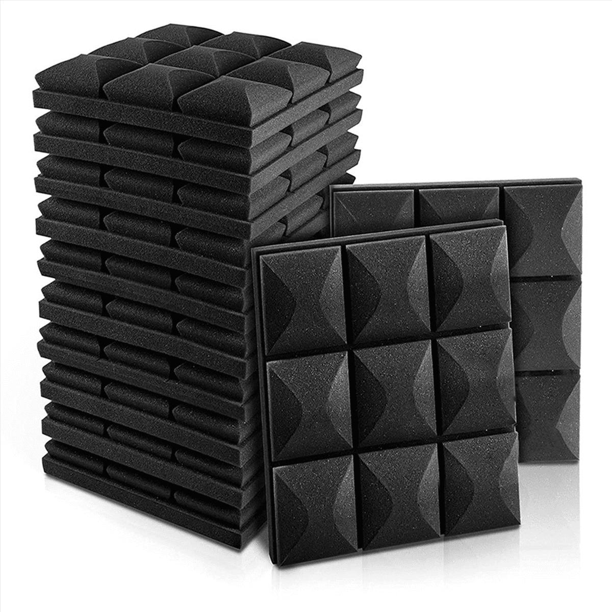 24Pcs Acoustic Foam Panels, Soundproofing Insulation Foam, 30x30cm, No Adhesive