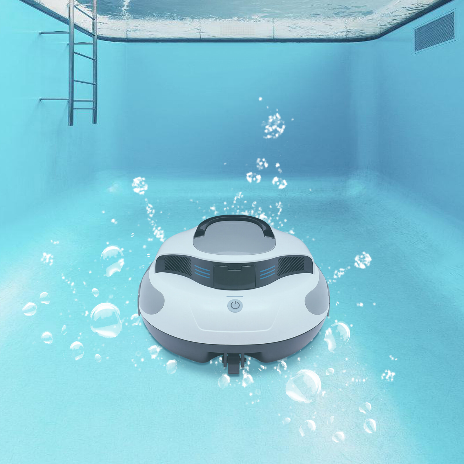 ToppiJoy Robotic Pool Cleaner, Robotic Cordless Pool Vacuum Cleaner for Above/In Ground Pools, Cordless Robot Pool Vacuum Cleaner, Cordless Pool Cleaner Vacuum