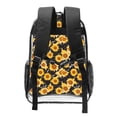 thumbnail image 2 of Sikiie Black Marble Pattern Sunflower Clear Backpack, Transparent Bookbag for School for Women Men, Capacity Clear Bag for College, Travel, 2 of 7