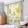 thumbnail image 6 of Sunflower Bamboo Blackout Curtains Thermal Insulation 63 inch Grommet for Bedroom Living Room Bathroom Kitchen Windows 2 Pack, 6 of 6