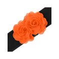thumbnail image 2 of Cinturón Elástico Ancho para Mujeres INSPIRE CHIC, Corsé Estirable de Doble Flor Grande, Elegante y Casual para Vestido 68x6cm/26.8x2.4 pulgadas (LxA) Naranja, 2 of 6