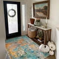 thumbnail image 3 of Moynesa 3'x5' Modern Abstract Area Rug,Washable Bedroom Rug Soft Throw Entry Mat Contemporary Faux Wool Non-Slip Stain Resistant Carpet for Living Room Kitchen Bath Office, Rosy, 3 of 7