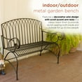 thumbnail image 5 of Alpine Corporation 44" x 26" x 38" Decorative Metal Wire Garden Bench, Black, 5 of 12