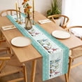 thumbnail image 3 of Happy Easter Table Runner - 90 Inch Long, Kitchen Dining Table Runner Dresser Scarves, Cute Gnomes Eggs Green Bunny Flowers Border Farmhouse Decor for Coffee Tables Wedding Party Banquet, 3 of 8