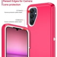 thumbnail image 3 of Petocase for Samsung Galaxy A25 5G,Case Shockproof Dust/Drop Proof 3-Layer Full Body Protection [Without Screen Protector] Rugged Heavy Duty Durable Cover,Pink/White, 3 of 7