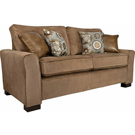 Angelo Home Spencer Sofa In Creamy Brown Latte Velvet Cord