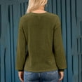 thumbnail image 6 of Gnshining Hoodless Pullover for Women Button V-Neck Long-Sleeved Loose Solid Color Sweater Shirts, 6 of 9
