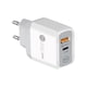 thumbnail image 1 of Cargador rápido de 25 W para teléfonos móviles, 5 V, 5 A, adaptador tipo C con cabezal de carga rápida europeo y británico., 1 of 6