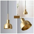 thumbnail image 2 of FSLiving Adjustable Height Juno Track Light Pendants, Brass Plating E26 Socket Bell Shape Metal Cover, 3.2 ft Cord, Dimmable Retro Barn Lighting Industrial Decorate for Bar Kitchen Ceiling, 2 of 7