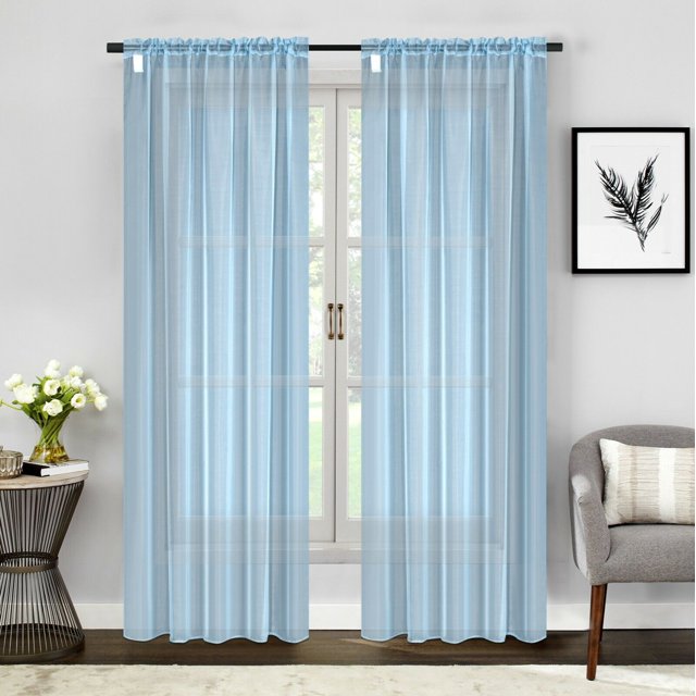 Empire 2 Pièces Voilage Voilage Rideaux Ensemble 84" Longue Tige Poche