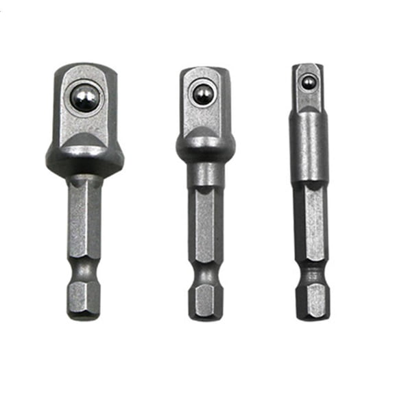 Jesscasday Socket Adapter Impact Driver Socket to Drill Adapter 1/4" 3/8" 1/2" Set
