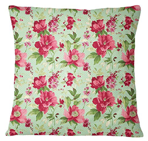 S4Sassy Floral Embroidered Pillow Home Decorative Indian Cushion Cover Throw 