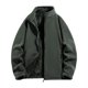 thumbnail image 2 of Ceisia Men's Casual Flip Collar Zipper Jacket with Pockets Oversized Contrast Hood Gift Outerwear, 2 of 3