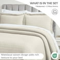 thumbnail image 5 of Superior Calvert Cotton Matelasse Bedspread Set, Full, Ivory, 5 of 8