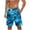 Blue, variant on Iugvhana Men's Summer Swim Trunks Quick Dry Swimming Trunks Floral Pineapple Beach Shorts with Drawstring and Pockets Blue#1 M