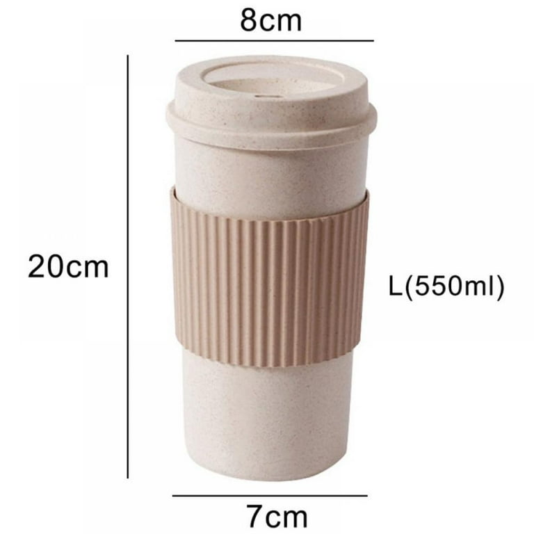 Glass Straw Cup With Thermal Insulation Cover 350/450ml Portable