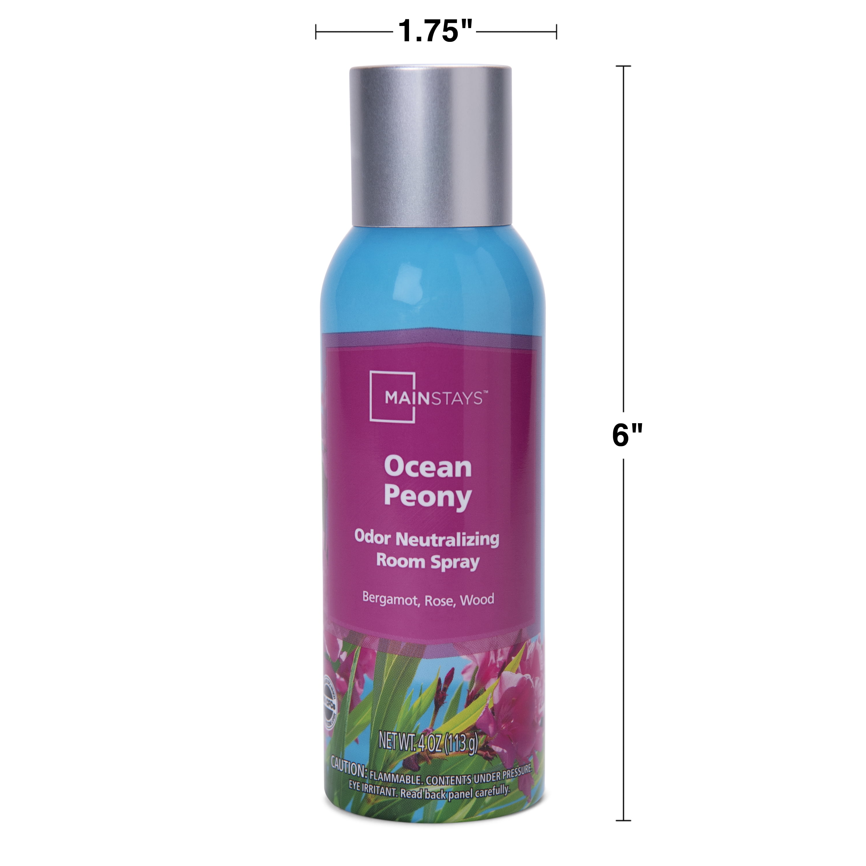 Mainstays Odor Neutralizing Room Spray, Ocean Peony Air Freshner, 4 oz.
