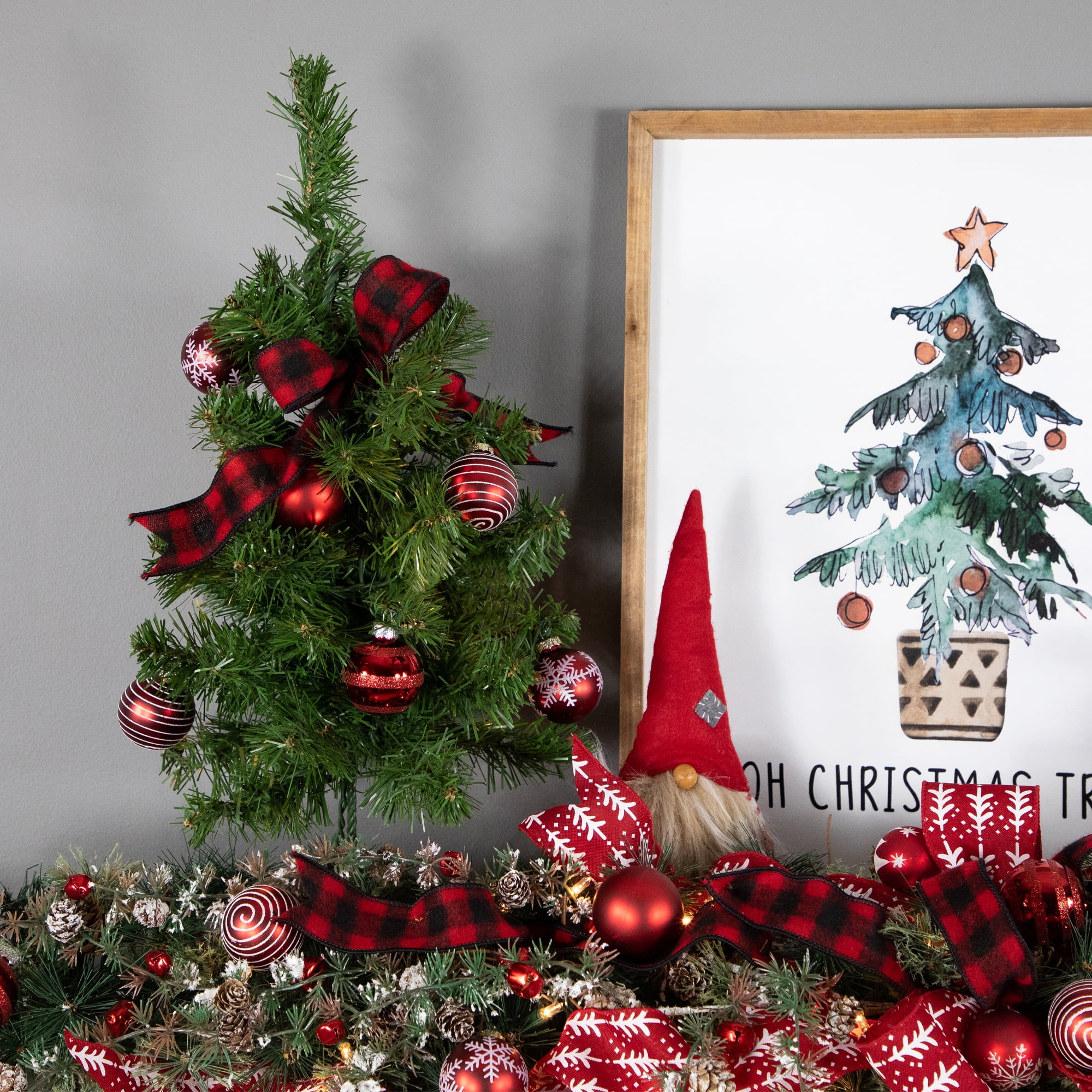 18" x 10" Noble Pine Artificial Christmas Tree - Unlit