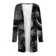 thumbnail image 4 of Puntoco Abrigo Mujer Impresión Manga Larga Casual Tops Blusa con Bolsillo Cárdigan Outwear Liquidación Puntoco Puntoco-1, 4 of 5
