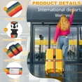 thumbnail image 3 of Uxcell Cross Luggage Straps with Quick-Release Buckle ID Card Adjustable Suitcase Belt Rainbow, 3 of 6