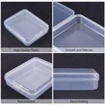 thumbnail image 4 of 10 Packs 3.7x4.7x1.1" Clear Rectangle Plastic Storage Box Bead Storage Containers with Lids for Cards Clips and Other Craft Accessories, 4 of 8