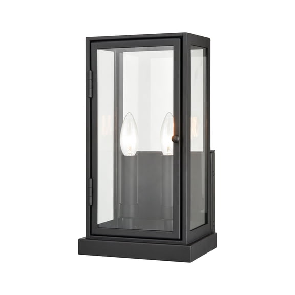 Elk Home 7-Inch Wide Outdoor Foundation Wall Sconce, Matte Black