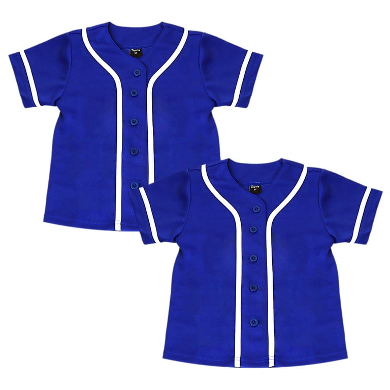 Toptie 2 Pack Kids Baseball Jersey Boy s Button Down Sport T
