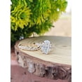 thumbnail image 3 of Sparkle Jewels Wedding Engagement Ring in 14k White Gold Plated Cubic Zirconia Pear Cut for Women, 3 of 6