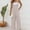 Khaki, variant on Jacenvly Fit Jumpsuits for Women Casual Ladies Mushroom Fashion Misses Casual Sold Color Shoulder Button Suspender Jumpsuits Wide Pocket Leg Pant