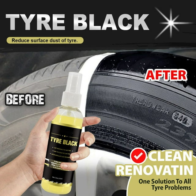 Brillance et Protection des Pneus - Restaure la Brillance Noire, Protection UV, Brillance Durable pour Roues et Pneus de Voiture