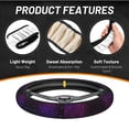 thumbnail image 2 of XMXT Purple Stars Space Print Steering Wheel Cover, Elastic Non-Slip Universal Fit Car Decor Accessories Protector for Auto SUV Trucks, 2 of 8