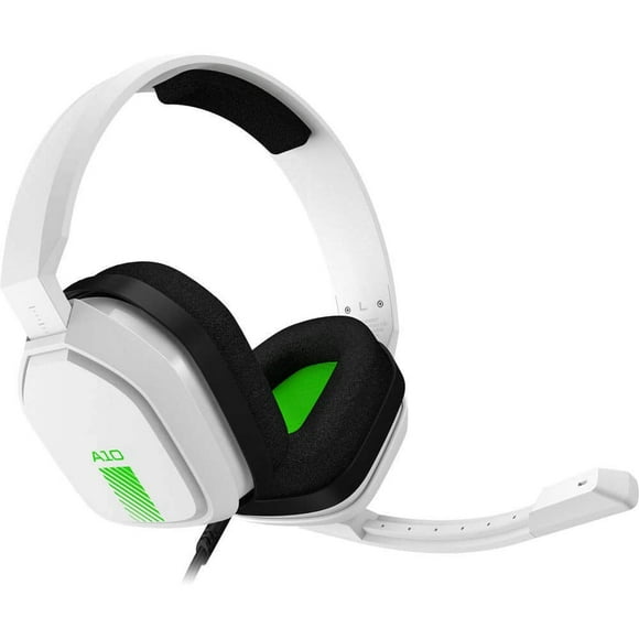 ASTRO Gaming A10 Wired Gaming Headset, Lightweight and Damage Resistant, ASTRO, 3.5 mm Audio Jack, for Xbox Series X|S, Xbox One, PS5, PS4, Nintendo Switch, PC, Mac- White/Green