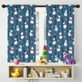 thumbnail image 5 of Blackout Kids Curtains,Blue Christmas Snowman Pattern Childrens Insulated Curtains Set Of 2,Bedroom Essentials,Toddler Room Decor 42"x54", 5 of 5