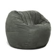 thumbnail image 3 of Jaxx Pouf Rond de 3 Pieds avec Housse Amovible, Charbon (Ensemble de 1), 3 of 5