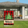 thumbnail image 3 of JOOCAR Welcome Christmas Tree Plaid Garden Flag for Winter Christmas Home Outdoor Garden Yard Door Decor 12x18 inch, 3 of 5